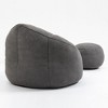 NicBex Bean Bag Chair Floor Chair with Padded Foam Padding Compressed Bean Bag, Upholstered Footrest for Living Room, Bedroom - 3 of 4