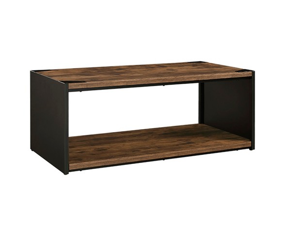 48" Steel Plate and Wood Coffee Table - Saracina Home