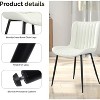UNISOAR Dining Chairs Set of 2/4, Modern Armless Side Chairs Faux Leather Cushion Seat  for Home, Kitchen, Living Room, Bedroom, Restaurant - 4 of 4