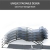 JUJABU Outdoor Aluminum Chaise Lounge Set of 3 with Adjustable Backrest and Side Table - 3 of 4