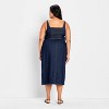 Women's 90's Denim Midi A-Line Dress - Future Collective Dark Wash - 2 of 3