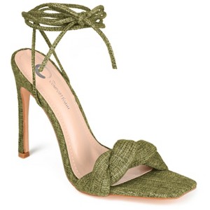 Journee Collection Womens Edelie Tru Comfort Foam Open Toe High Stiletto Pumps Green 9.5 - 1 of 4