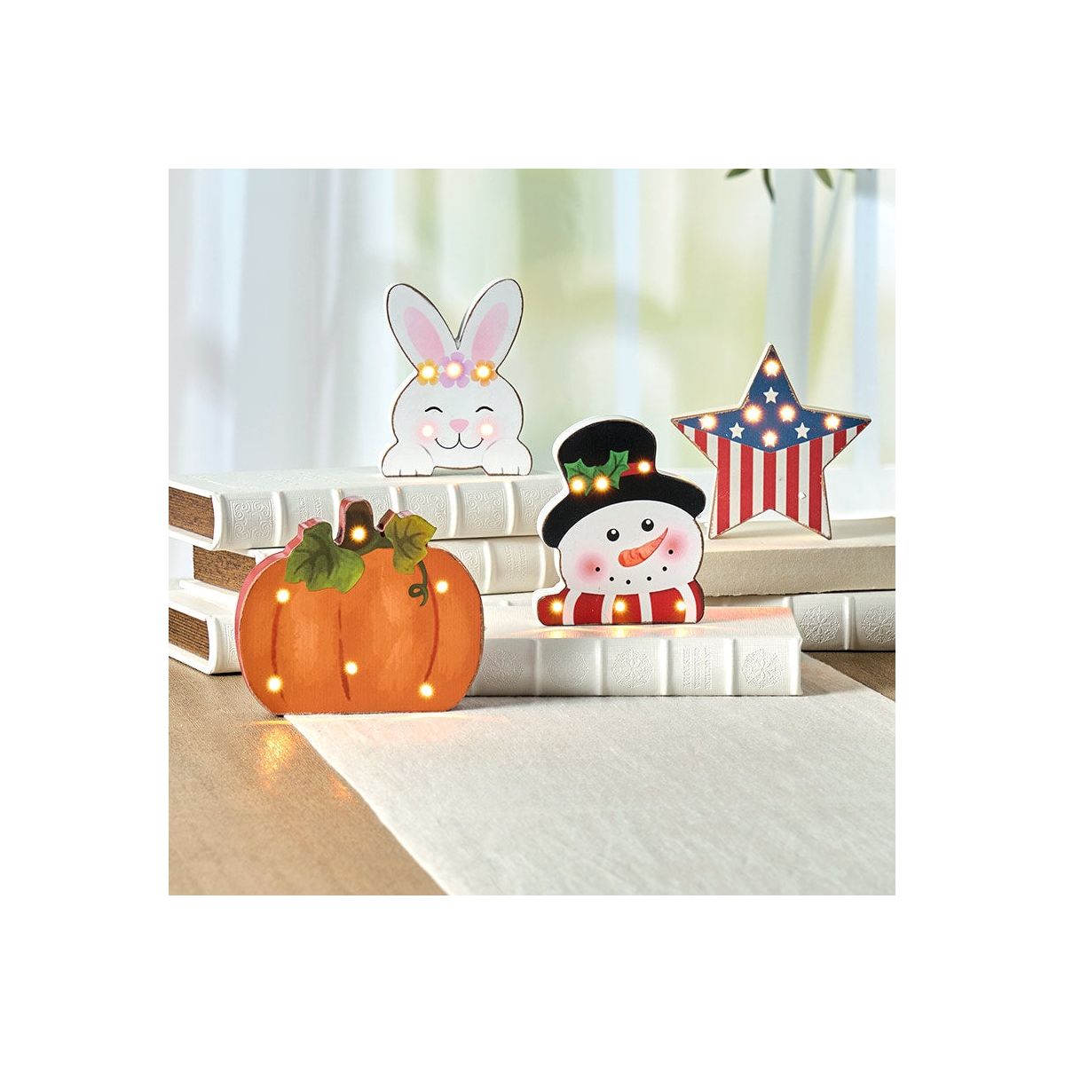 The Lakeside Collection Home Sign with Lighted Heart or Set of 4 Icons - - thumbnail 2