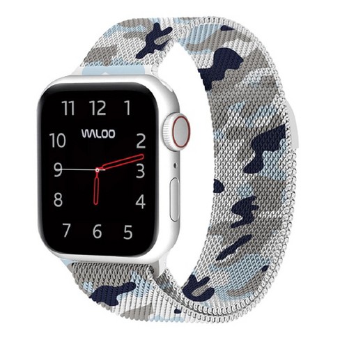 Waloo Magnetic Mesh Band For Apple Watch - 42/44/45/49mm - Camo Blue :  Target