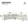 92'' Modern L-Shaped Modular Sofa, Chenille, Wide Seat, 5-Seater with Pillow, Minimalist Living Room Couch - 4 of 4