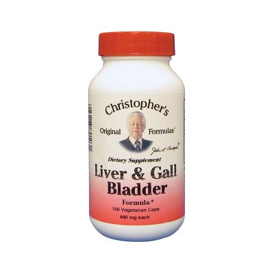 Dr. Christopher's Liver & Gall Bladder Formula 400 mg 100 Veg Capsules.