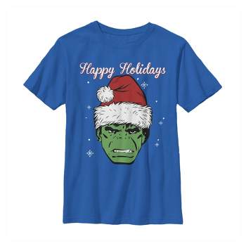 Boy's Marvel Christmas Hulk Santa T-Shirt