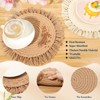 Aoibox Boho Round Cotton Placemat Set of 4, Woven Washable Table Mats for Kitchen Dining Farmhouse Thanksgiving Christmas Decoration, Heat Resistant - 3 of 4