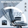 TiramisuBest 6-Point Vibration Heated Reclining Blue PU Leather Office Chair with Armrest & Remote - 4 of 4