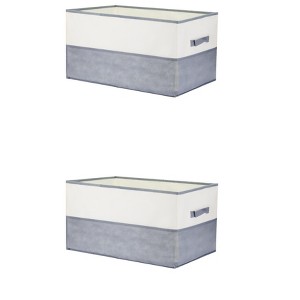REGALWOVEN Fabric Collapsible Closet Organizer Storage Cube with Handles 2 Pcs - 1 of 4