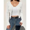 Clearlove Women's Knit Crop Cardigan Sweater Scoop Neck Shawl Knitted Bolero Shrug Sweater Open Front - 2 of 4