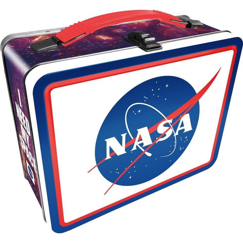 Aquarius Puzzles NASA Logo Embossed Tin Lunch Box, 1 of 2