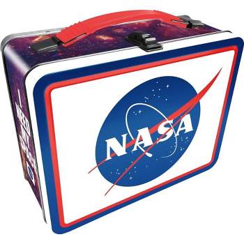 Aquarius Puzzles NASA Logo Embossed Tin Lunch Box