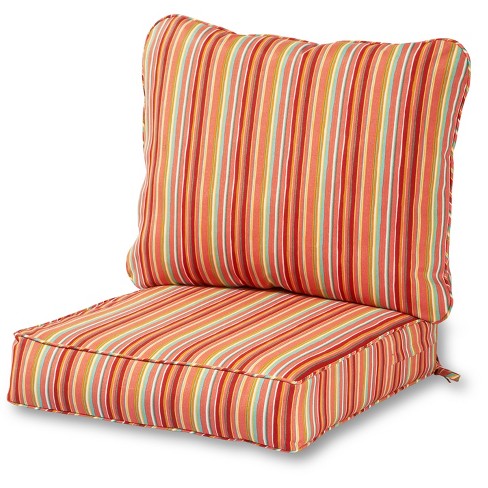 Striped patio 2024 chair cushions