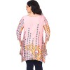 Women's Plus Size 3/4 Sleeve Printed Rella Tunic Top with Pockets - White Mark - 3 of 3