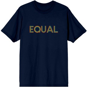 Equal Men's Navy T-Shirt - 1 of 3