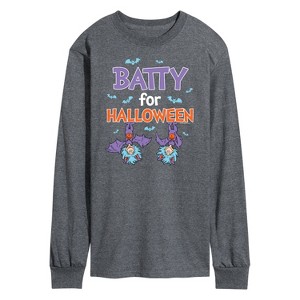 Men's - Dr. Seuss - Batty For Halloween Thing 1 and Thing 2 Long Sleeve Graphic T-Shirt - 1 of 4