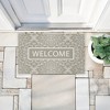 Stupell Industries Green Damask Welcome Printed Outdoor Door Mat, design by Tim Coffey, 18"x30" - 4 of 4