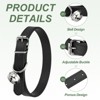 Unique Bargains Dog Collar with Bell Adjustable Buckle PU Leather Dog Collars - 3 of 4