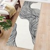 Washable Rug 2x6 Modern Abstract Area Rugs for Living Room Non Slip Backing Indoor Carpet Soft Faux Wool Bedroom Rug Low Pile Non-Shedding Rug - 2 of 4