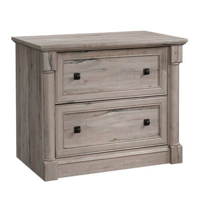 Palladia File Split Oak - Sauder: Mid-Century Modern Lateral Cabinet, Laminate Surface, Particle Board Frame