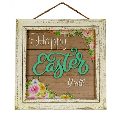 10" “Happy Easter Y’all" Wall Sign - National Tree Company