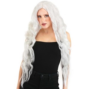 HalloweenCostumes.com One Size Fits Most  Women  Adult Bright White Long Wavy Wig, White - 1 of 4