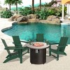WestinTrends Ashore Modern Folding Poly Adirondack Chair With Square Fire Pit Table Set - 2 of 4