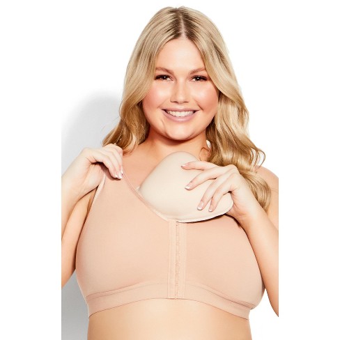 AVENUE BODY | Women's Plus Size Full Coverage Wire Free Bra - beige - 40DDD