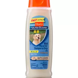 Hartz UltraGuard Rid Flea and Tick Shampoo for Dogs with Oatmeal - Rich Vanilla Fragrance - 18 fl oz