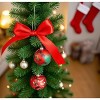 16PCS 2.3in Christmas Ball Ornaments, Red & White Baubles Set for Tree, Indoor/Outdoor Holiday Decorations - 3 of 4