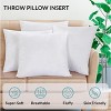 ROYALE LINENS Throw Pillow Insert - Bed Couch Pillow - Sofa Pillow Insert - Decorative Pillow Insert - Inner Cushion - Pillow Stuffer White - 4 of 4