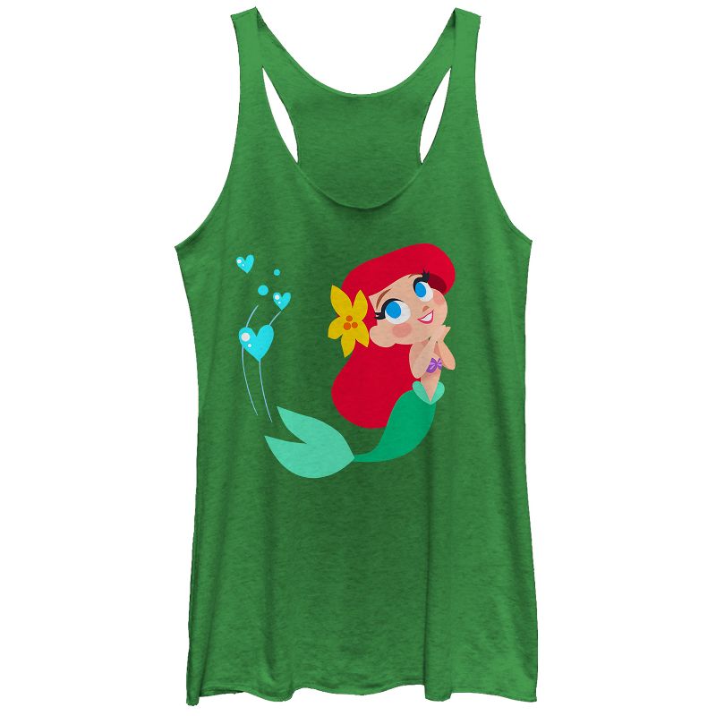Womens The Little Mermaid Ariel Love Racerback Tank Top - Envy Green - Large : Target Womens The Little Mermaid Ariel Love... 