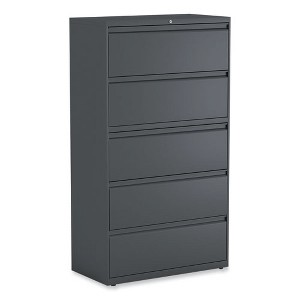Alera Lateral File, 5 Legal/Letter/A4/A5-Size File Drawers, Charcoal, 36" x 18.63" x 67.63" - 1 of 4