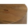 Moti Flagstaff Round Side Table in Modern Spice Tan Finish on Solid Wood - 3 of 3