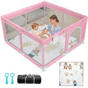 Baby Playpen , Large Indoor and Outdoor Play Yards, 360° Visibility , for Toddler - 1 of 4