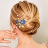Unique Bargains Women's Bride Wedding Rhinestone Hair Combs 4 Pcs - 3 of 4