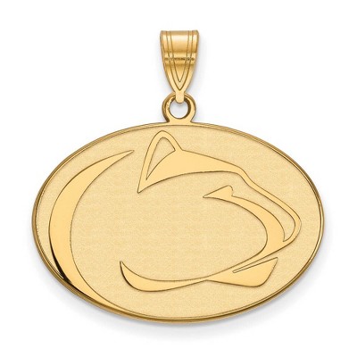 Black Bow Jewelry 14k Yellow Gold Penn State Nittany Lions NCAA Large Pendant