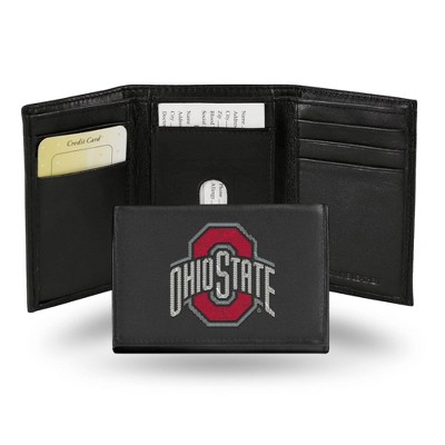 NCAA Ohio State Buckeyes Embroidered Genuine Leather Tri-Fold Wallet