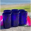 Dos Sueños Mexican Hand Blown Glassware Combo Set - Pure Cobalt Design Pitcher and Drinking Glasses - 4 of 4