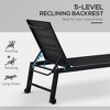 Aghana Digitals All-Weather Outdoor Recliner Lounge Chair with 5-Position Back, Wheels, Steel Frame - 4 of 4