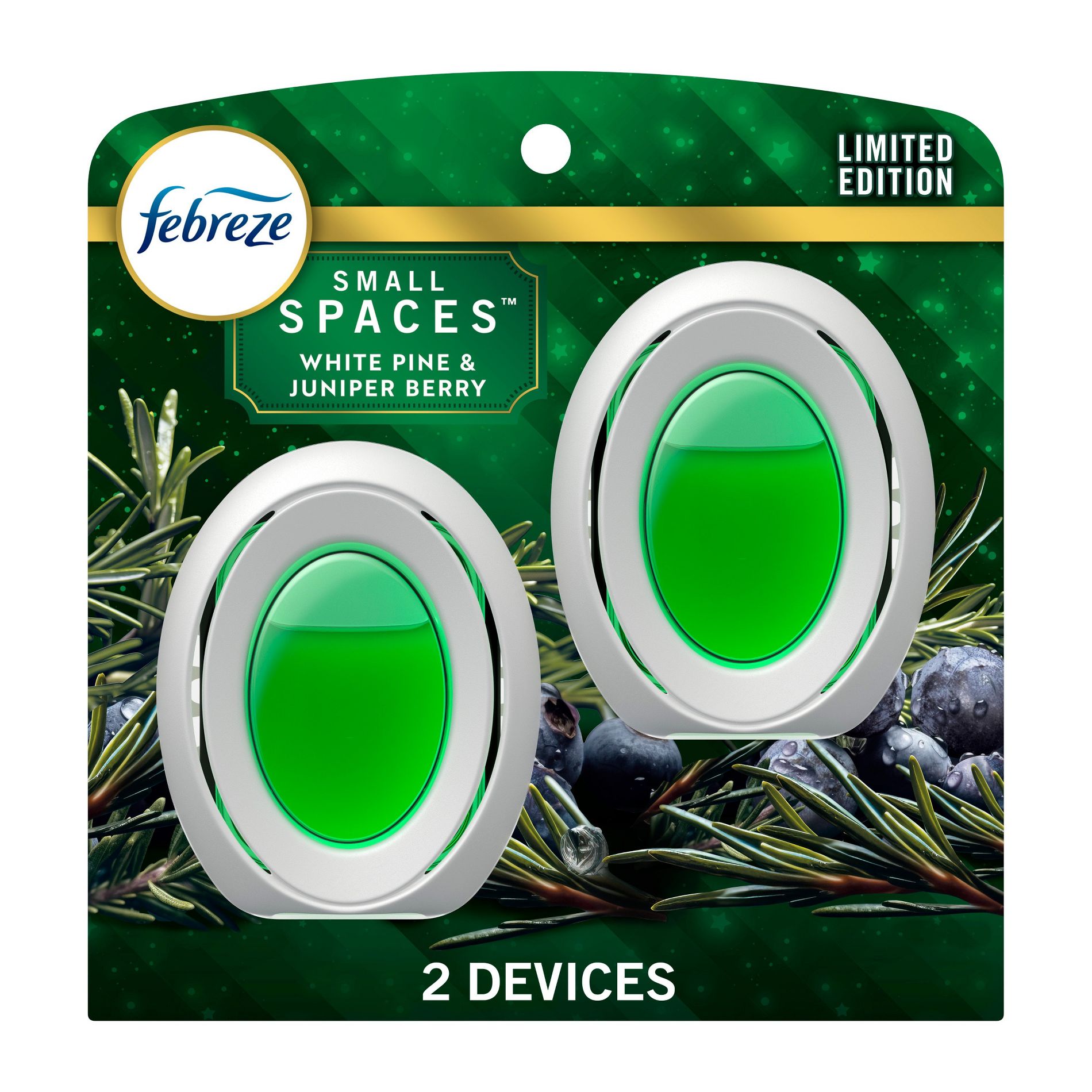 Febreze Small Spaces Air Freshener - White Pine & Juniper Berry - 0.5 fl oz/2ct