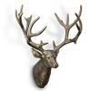 SPI Home Large Deer Head Wall Decor – Aluminum Lodge Accent Sculpture in Bronze Finish, Wall-Mounted Animal Head - 2 of 4