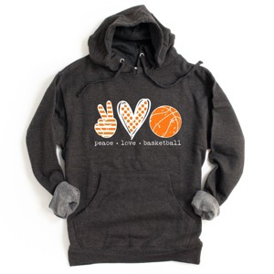 Simply Sage Market Peace Love Basketball Colorful Hoodie - 1 of 4