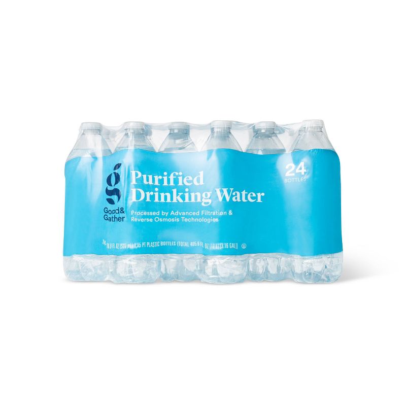 Purified Drinking Water - 24pk/16.9 fl oz Bottles - Good & Gather&#8482;, 1 of 9