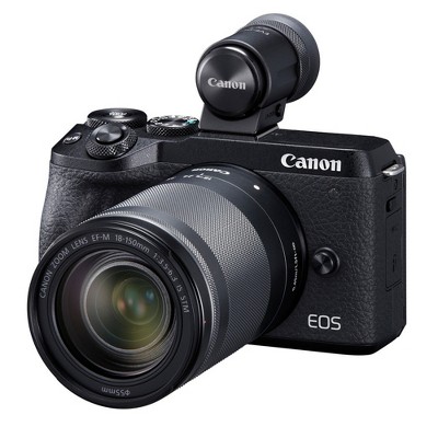 Canon EOS M6 Mark II Mirrorless Camera (Black) with EF-M 18-150mm Lens and EVF