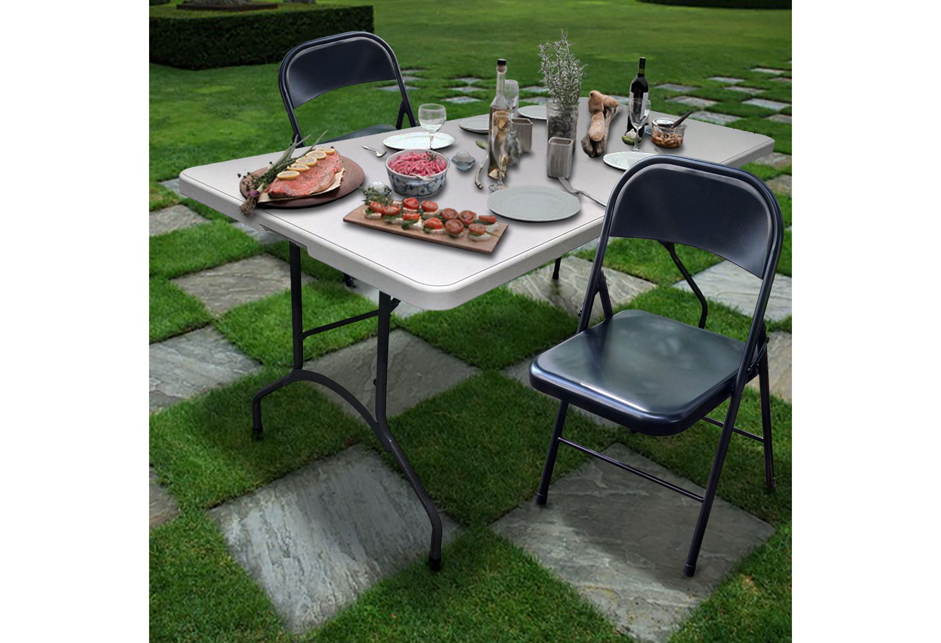 Peakform Metal Folding Chair Black