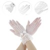 Unique Bargains Women's Fishing Net Rhinestone Sunblock Mittens 1 Pair - 2 of 4