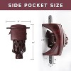 GSE Set of 6 Heavy Duty PU Leather Billiard Pool Table Pockets, Pool Table Accessories - 3 of 4