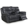 Isabella Upholstered Sofa and Loveseat Set Gray - Steve Silver Co.: Recliner Furniture for Living Room, Faux Leather - 3 of 4
